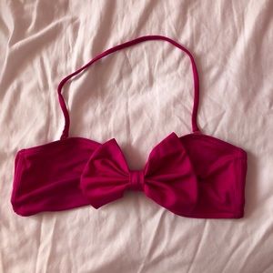 ASOS Pink Bow Swimsuit Bandeau Top